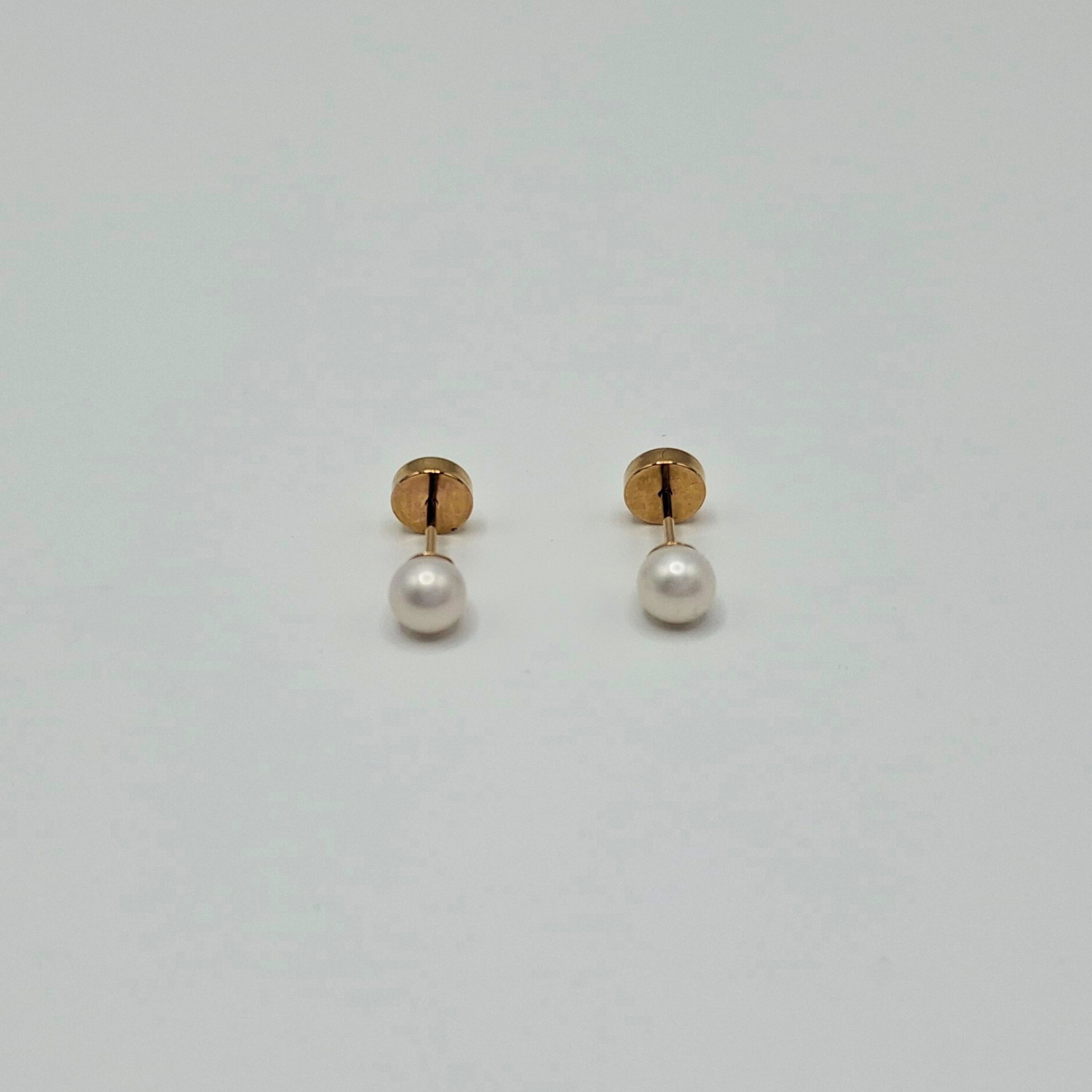 Aros abridores para bebé y niña, modelo Perla  cultivada 3,5mm, oro18k-4