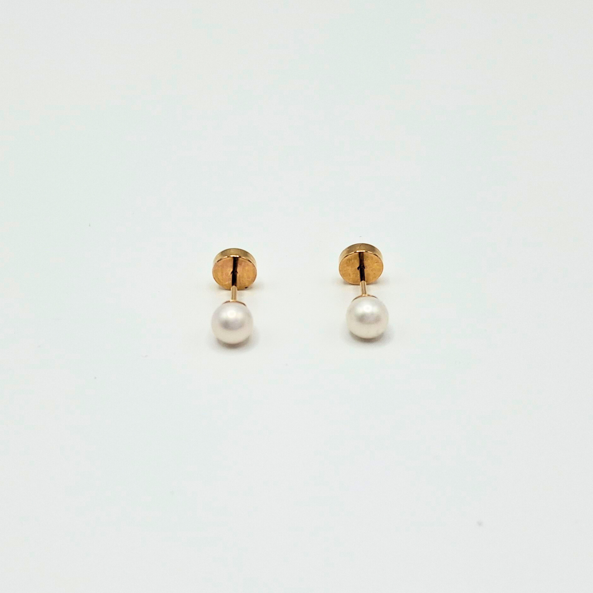Aros abridores para bebé y niña, modelo Perla  cultivada 3,5mm, oro18k-1