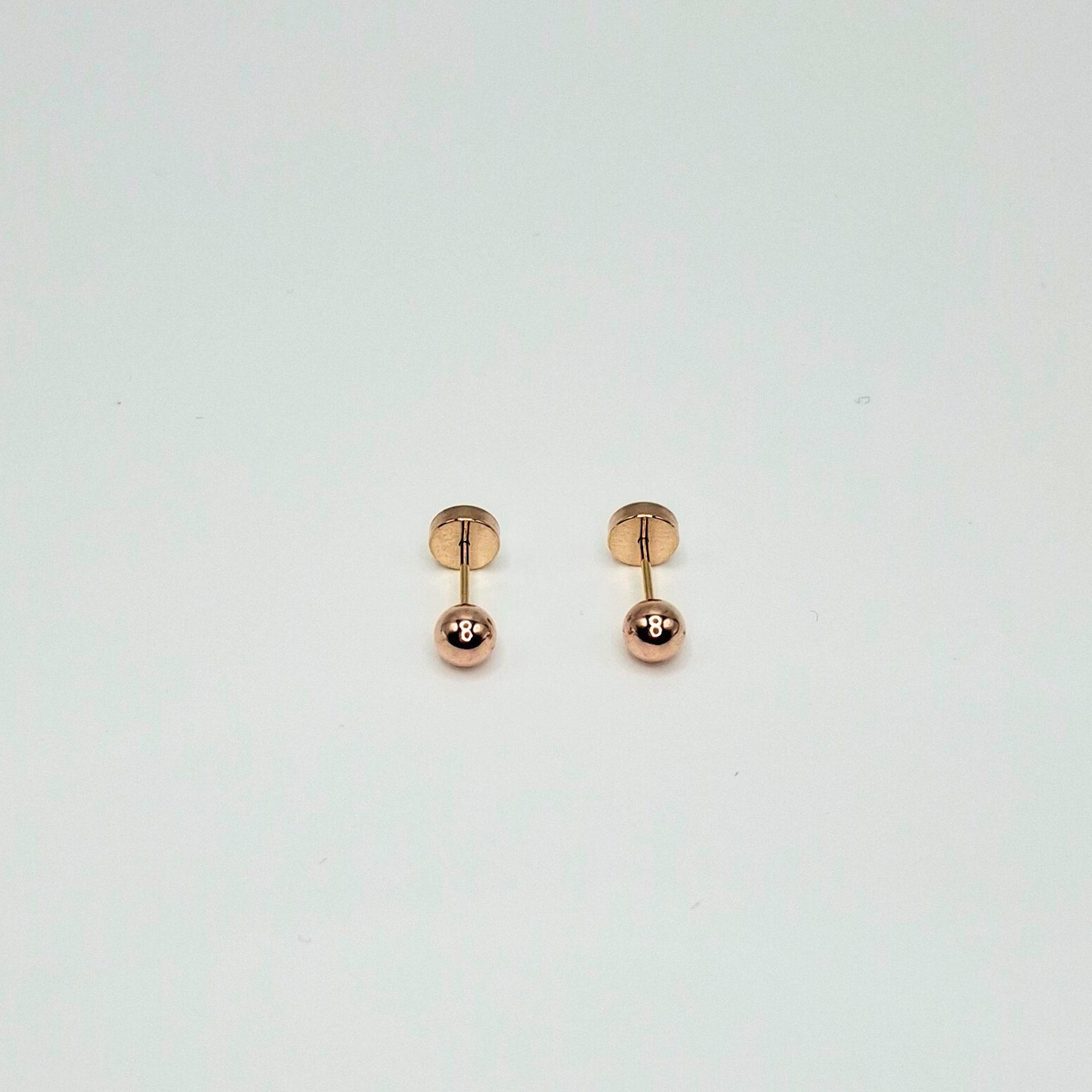 Aros abridores para bebé laminados en oro 20k modelo bolita 4mm-2