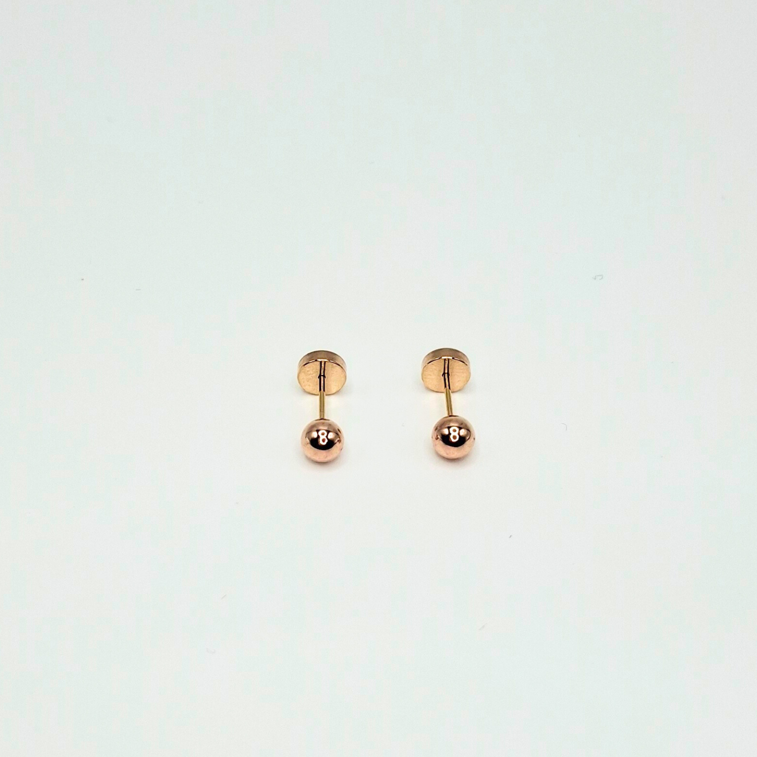 Aros abridores para bebé laminados en oro 20k modelo bolita 4mm-1