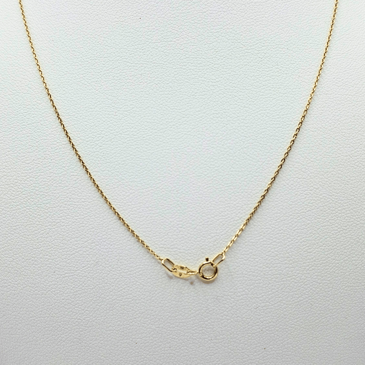 Collar modelo nudo de bruja oro 18k, cadena forzatina 45 cm-4