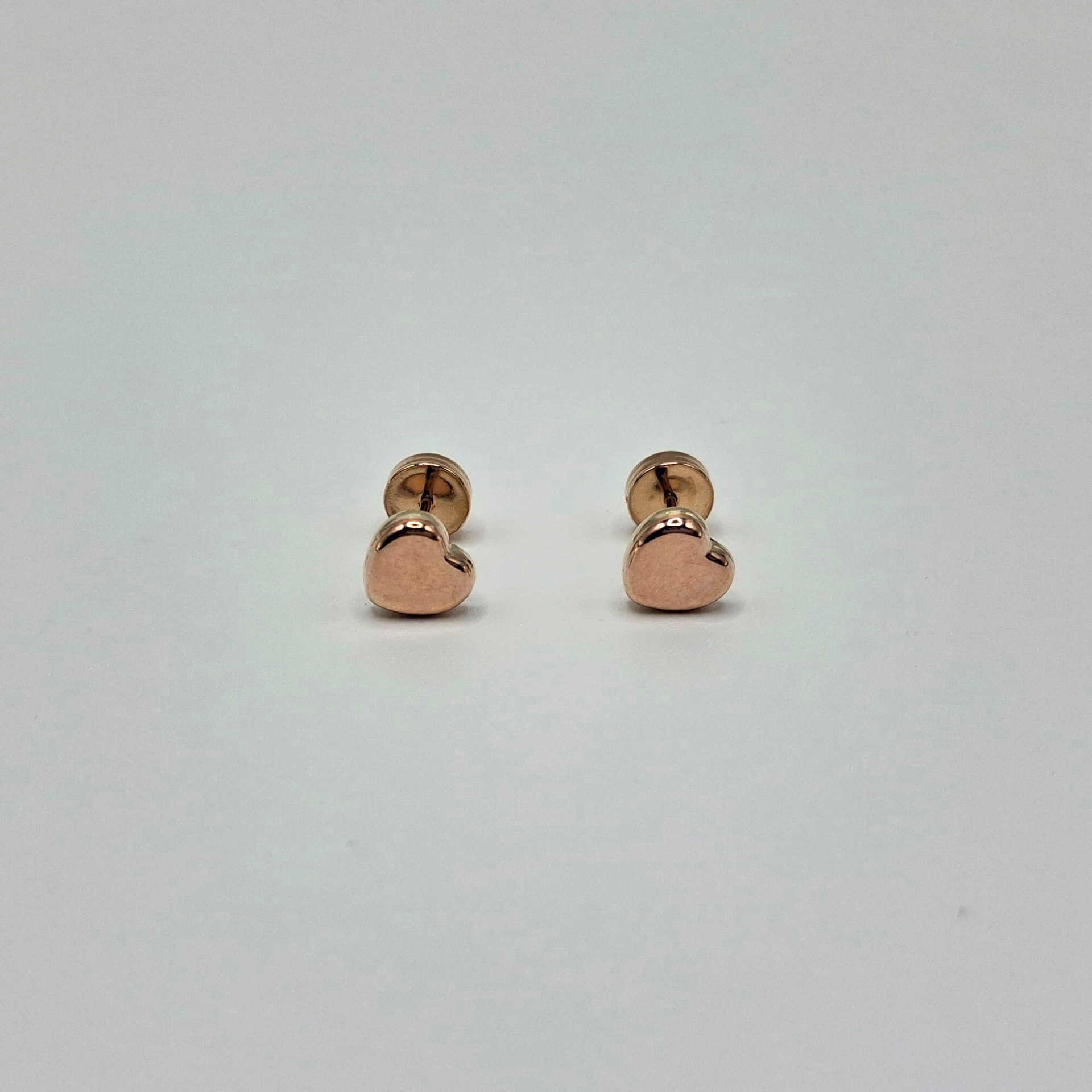 Aros abridores para bebé  y niña de oro 14k modelo corazón.-2