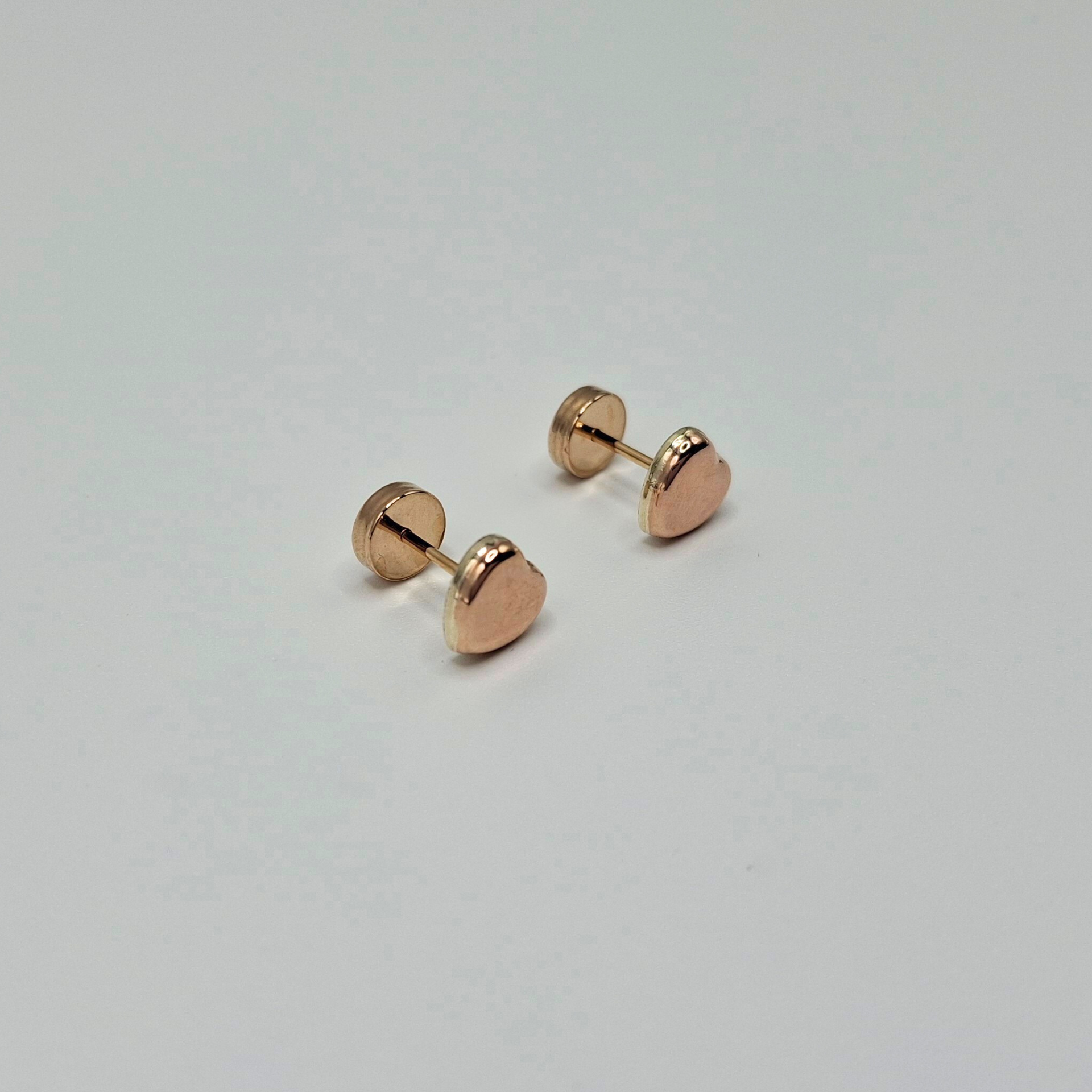 Aros abridores para bebé  y niña de oro 14k modelo corazón.-4