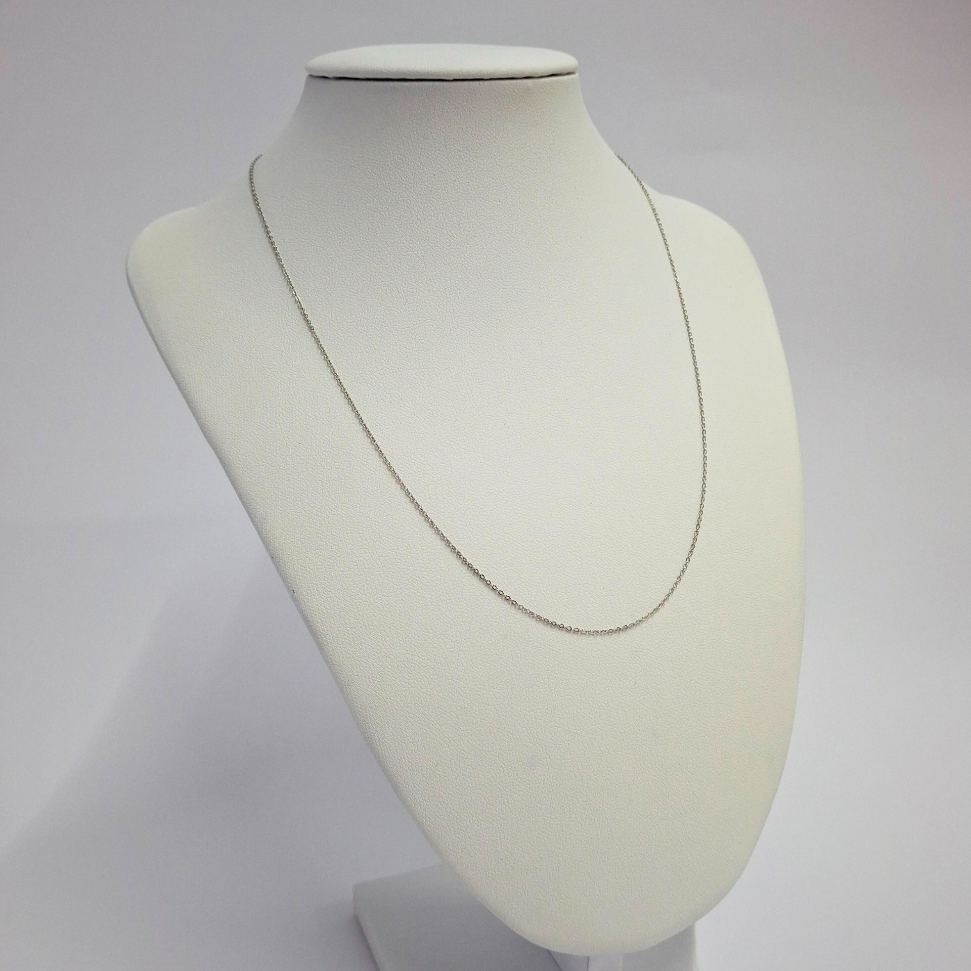 Cadena de oro blanco 45 cm-2