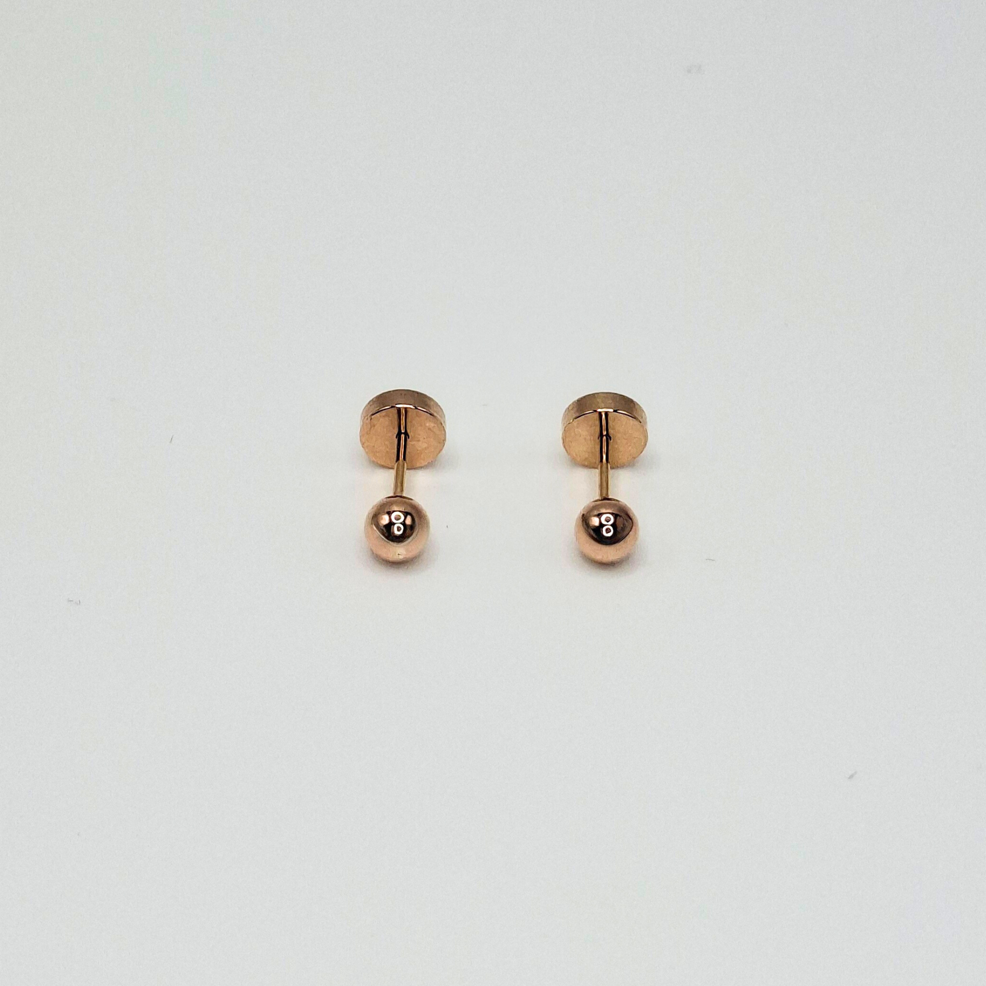 Aros abridores para bebé laminados en oro 20k modelo bolita 3,5mm-2