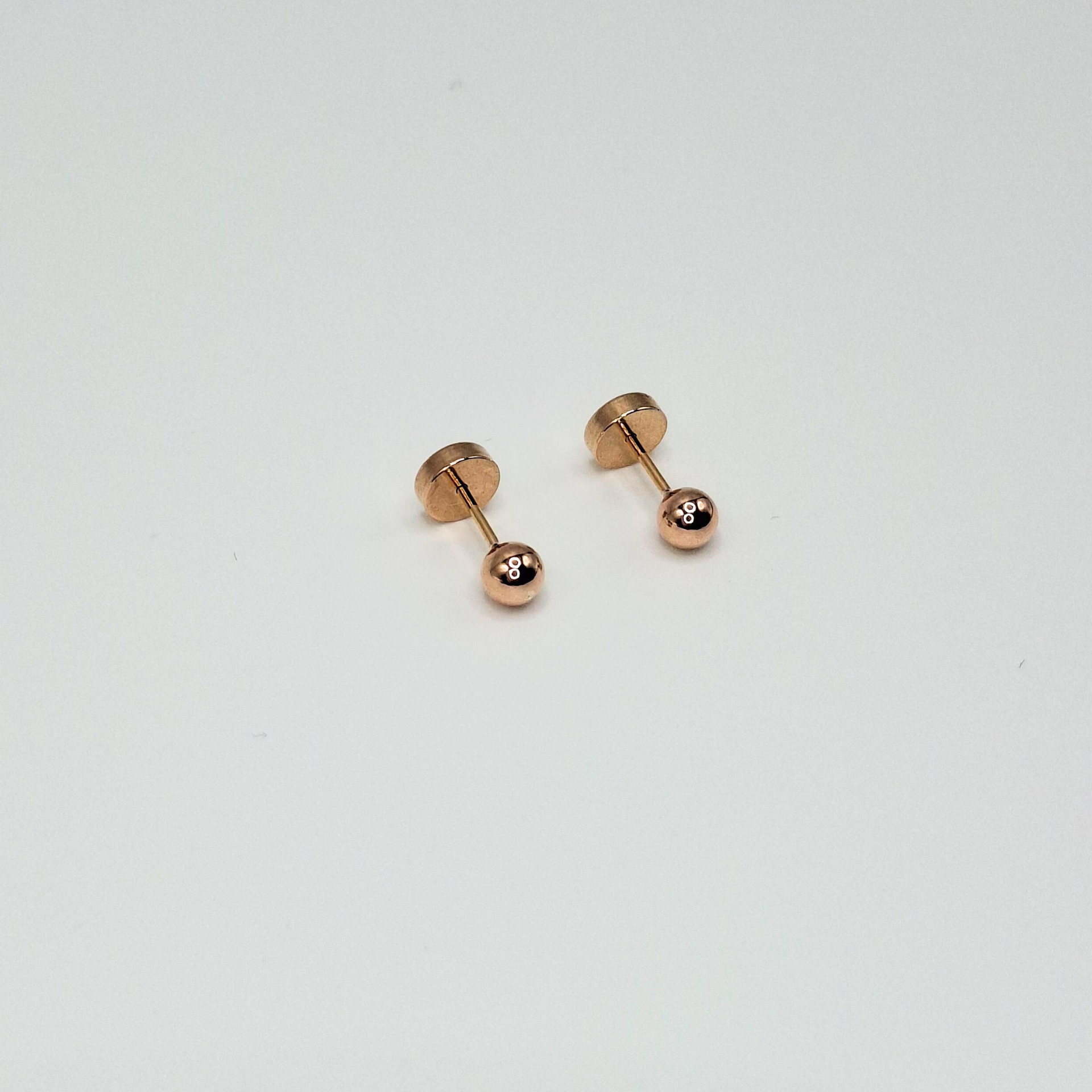 Aros abridores para bebé laminados en oro 20k modelo bolita 3,5mm-3
