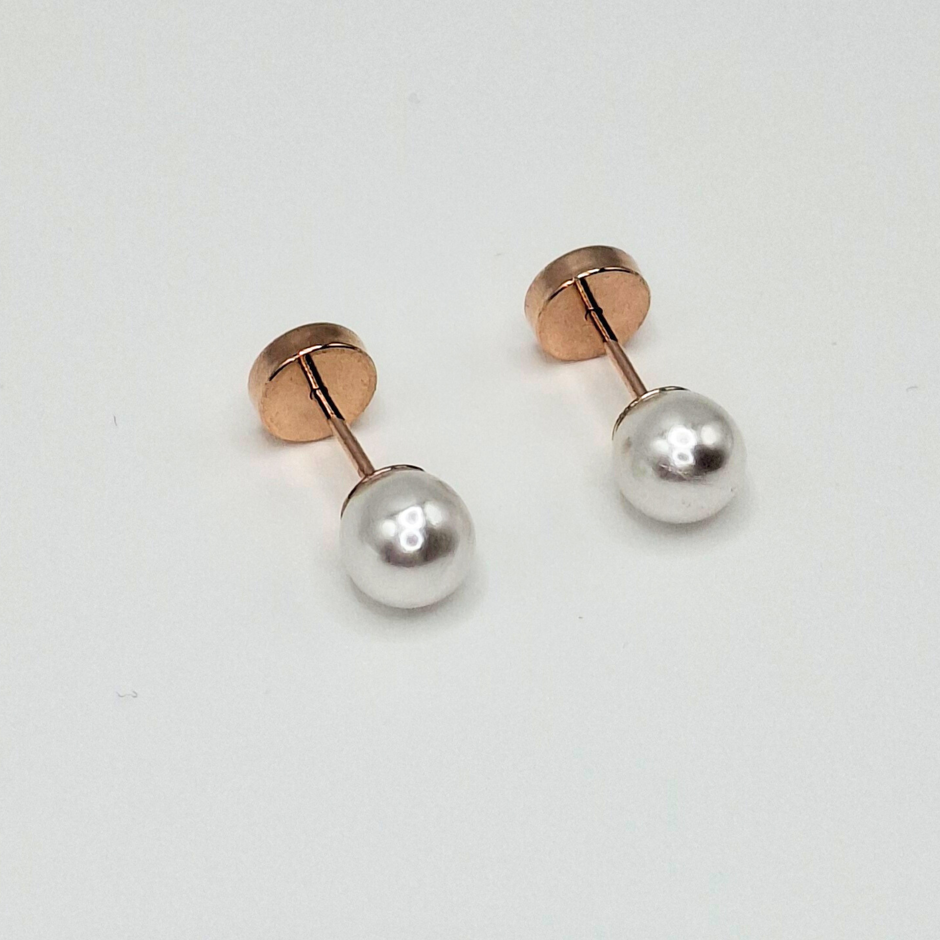 Aros abridores para bebé  y niña laminado en oro 20k modelo perla-3