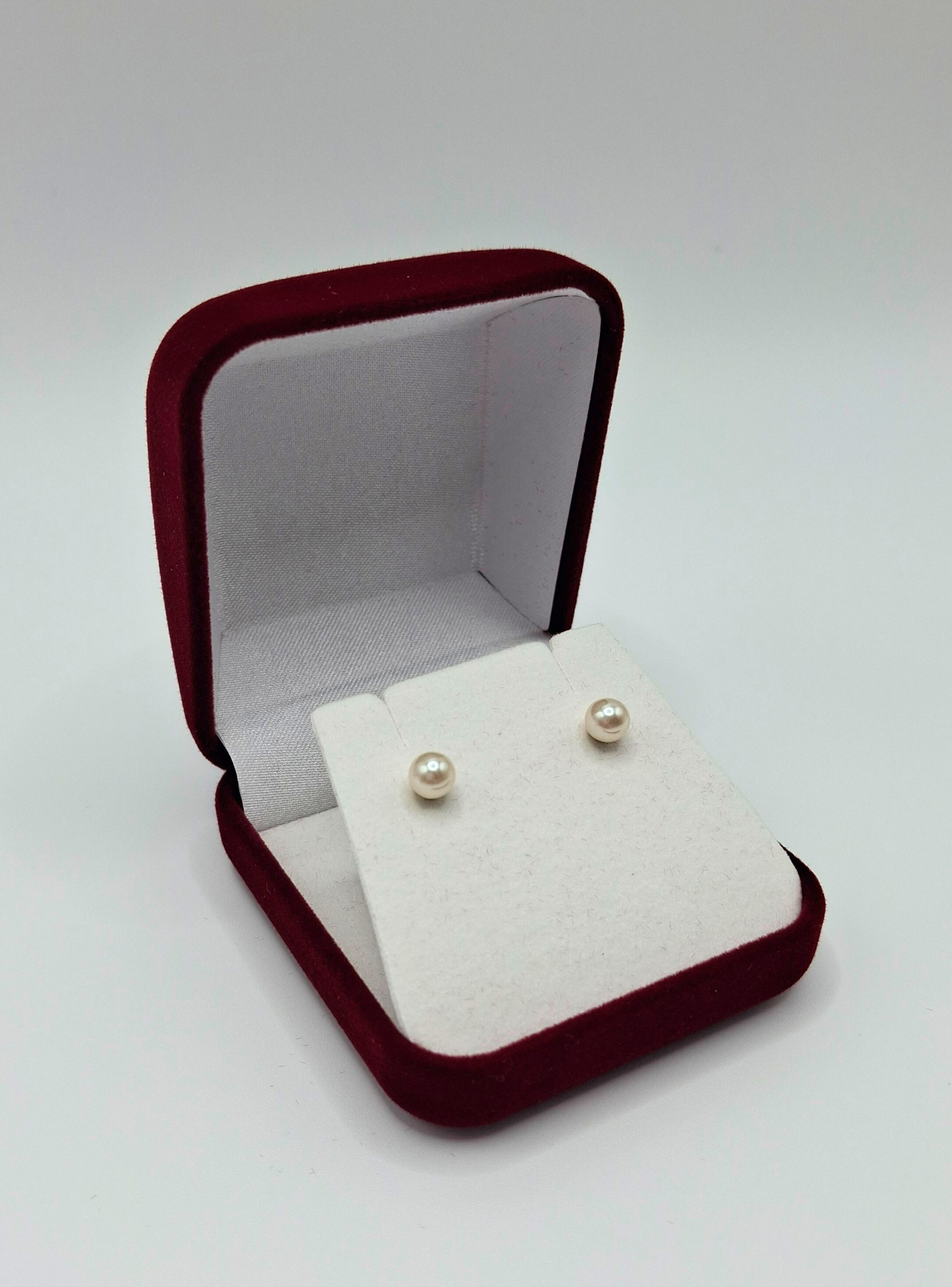 Aros Perla, tope rosca de oro18k-4
