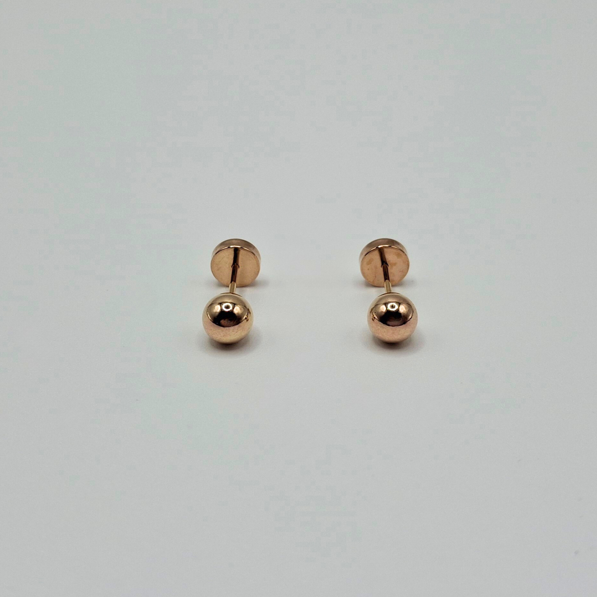 Aros abridores para bebé y niña de oro 14k modelo bolita-2