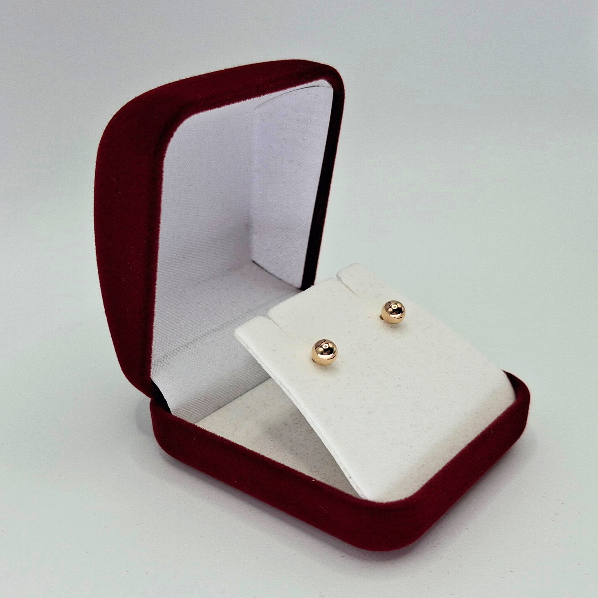 Aros abridores para bebé y niña de oro 14k modelo bolita-3