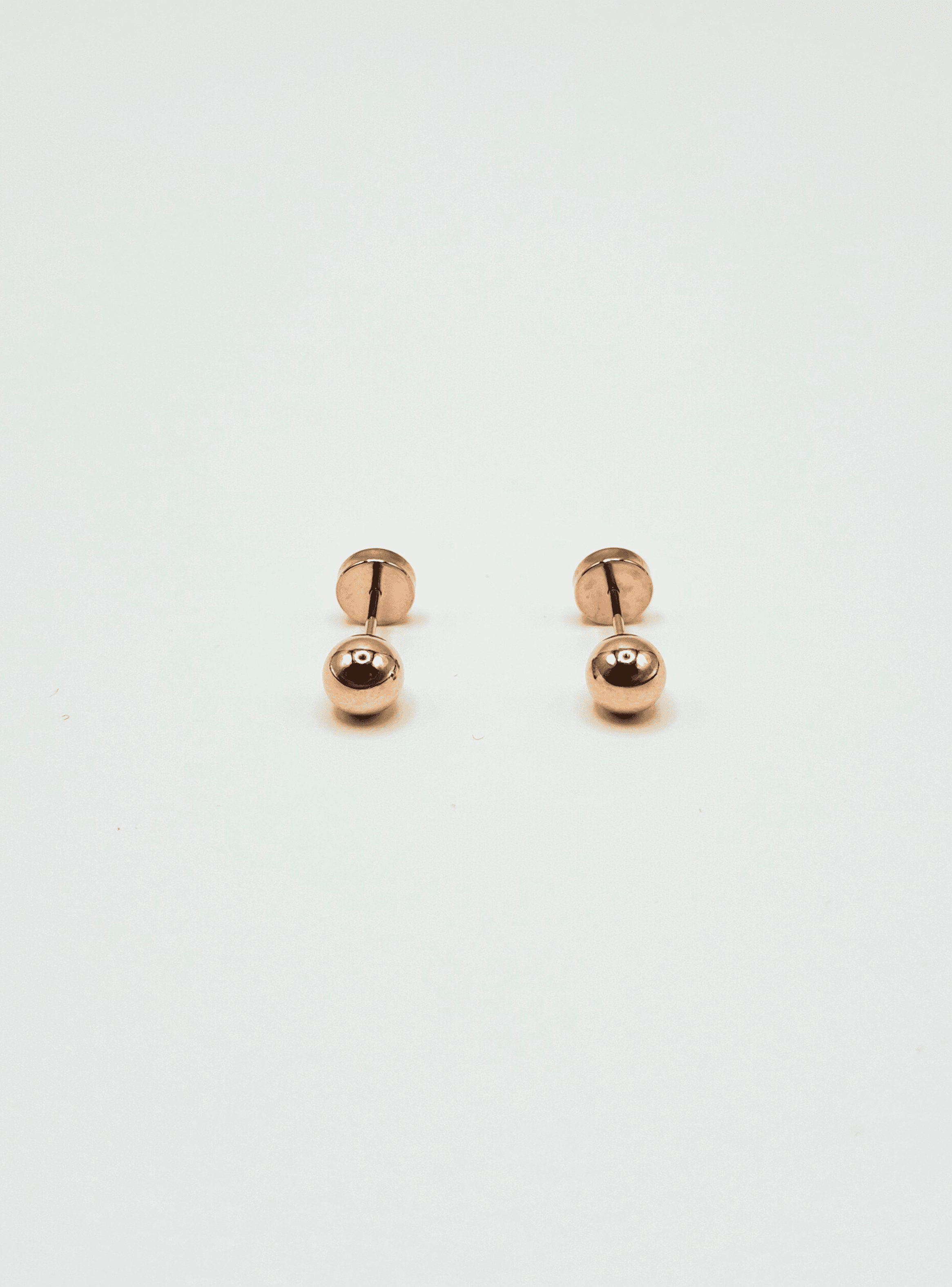 Aros abridores para bebé y niña modelo bolita 5mm, laminados en oro de 20k.-2