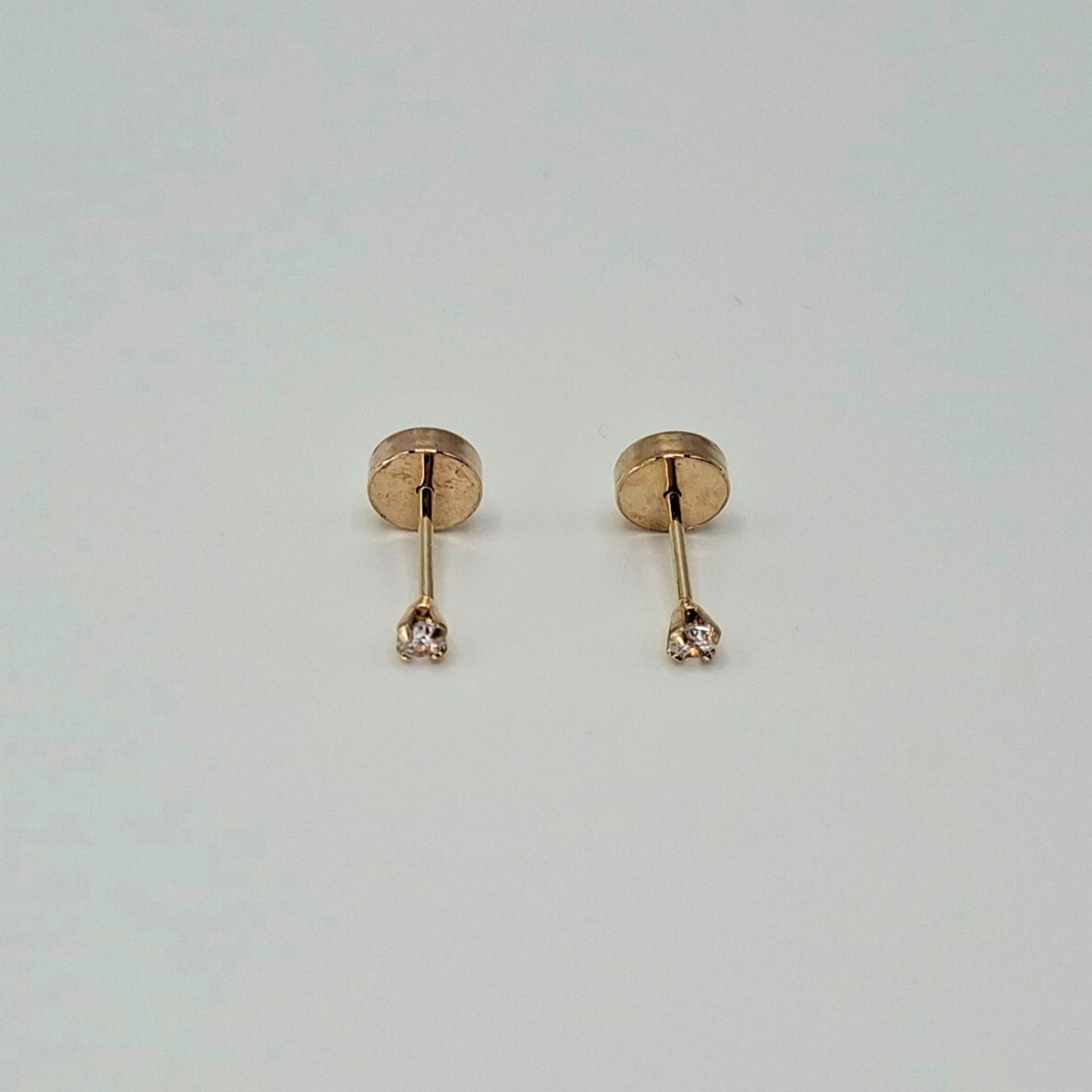 Aros abridores para bebé y niña, modelo grifa P rosa, oro 18k-3