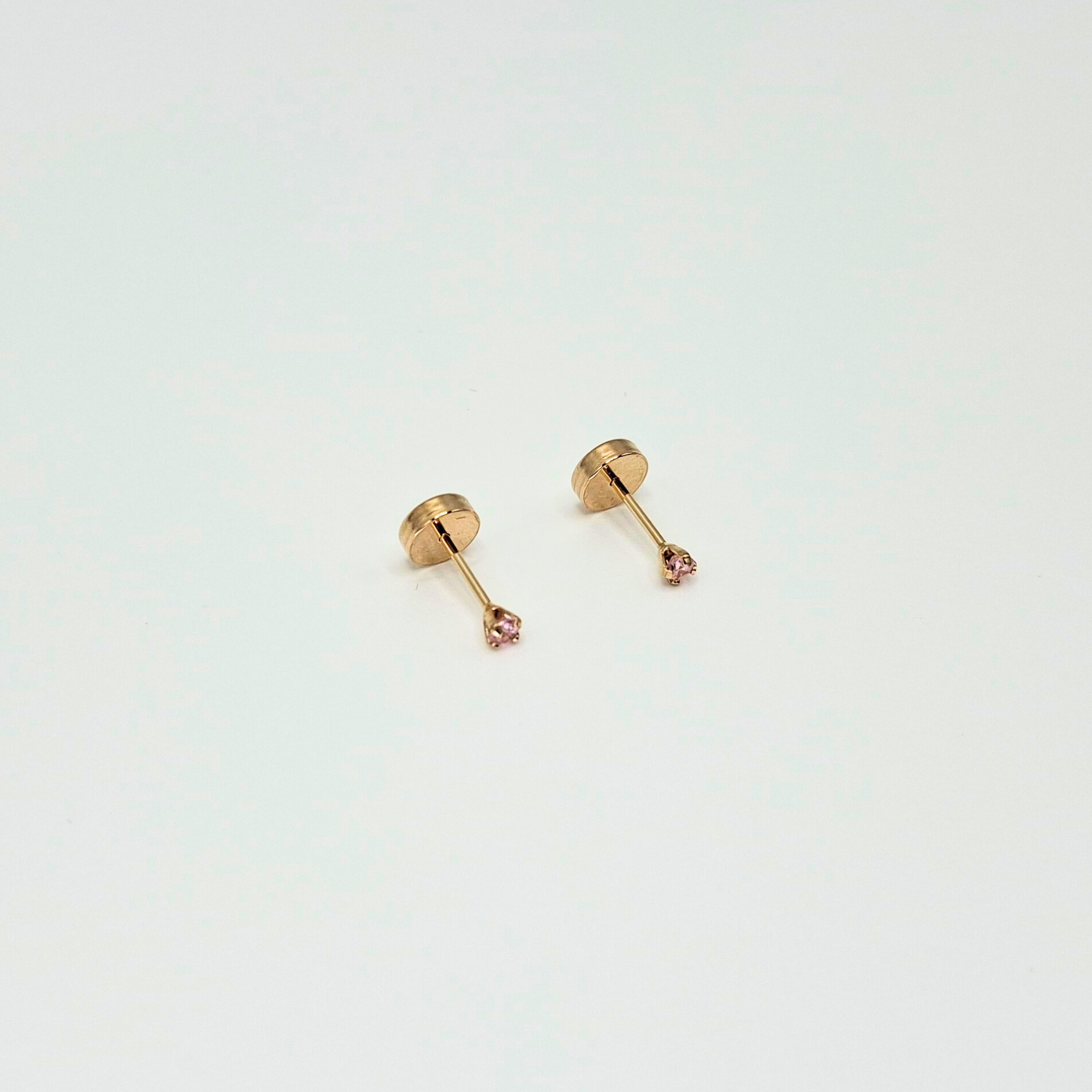Aros abridores para bebé y niña, modelo grifa P rosa, oro 18k-2