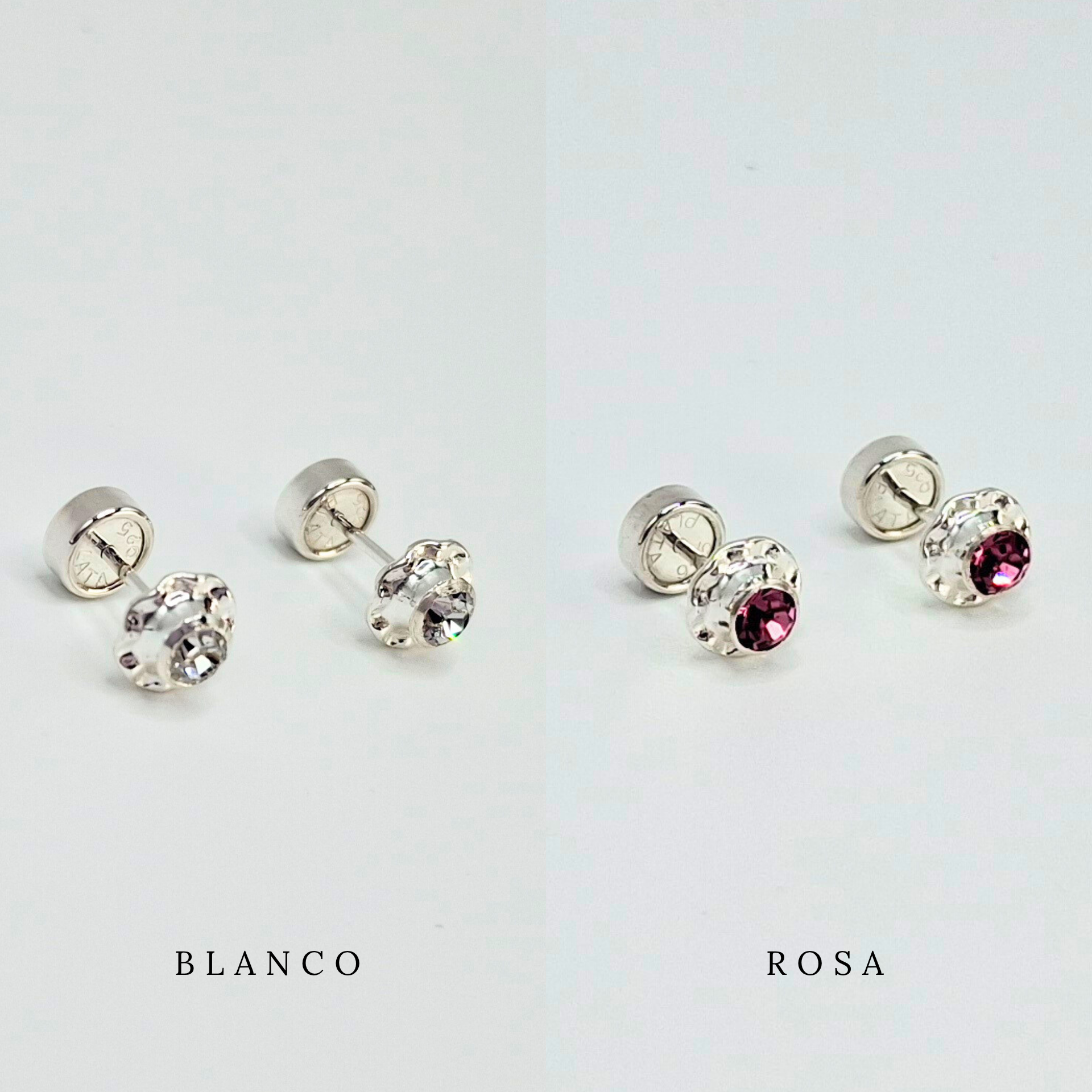 Aros abridores Flor de Circón y plata-4