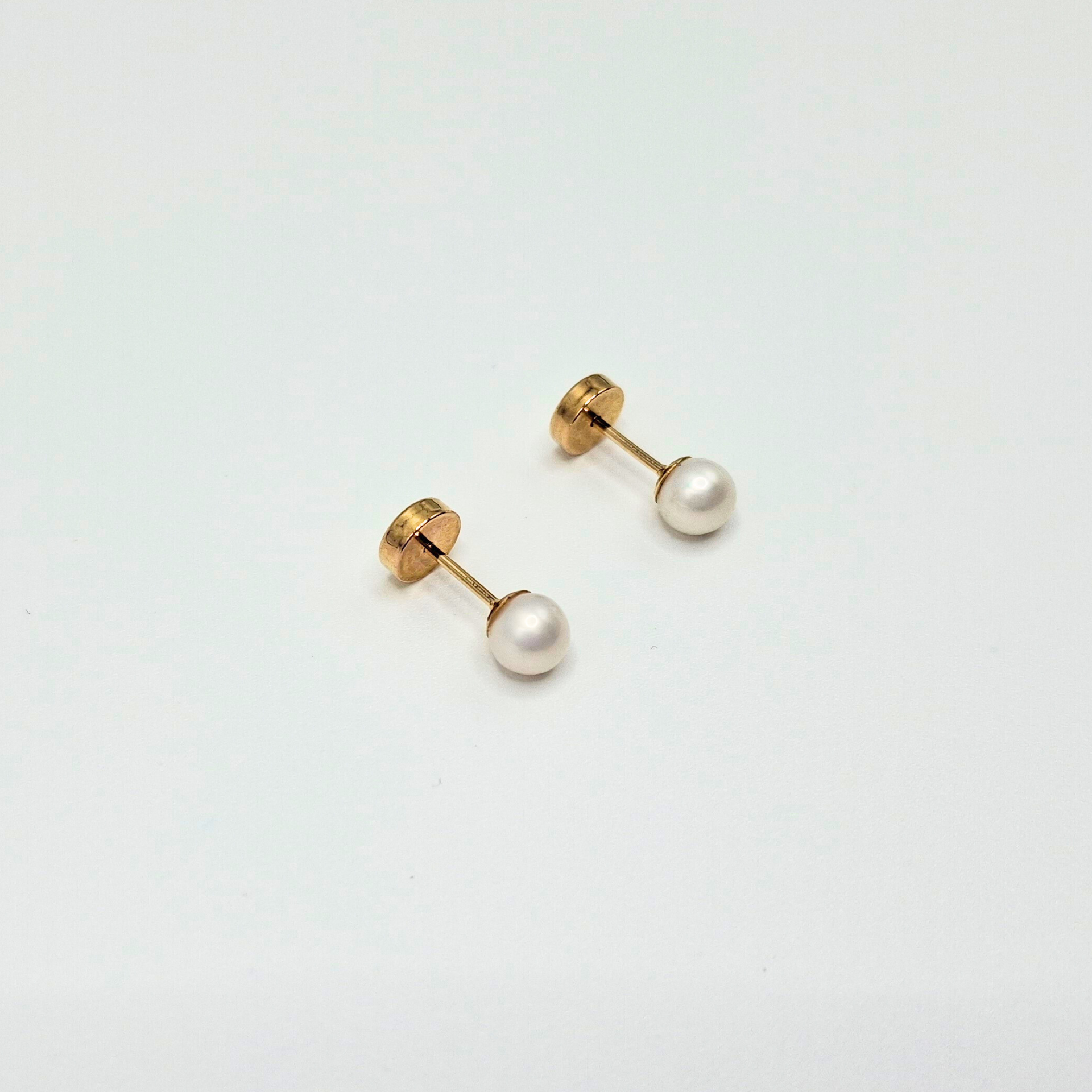 Aros abridores para bebé y niña de oro 18k y Perla cultivada.-2