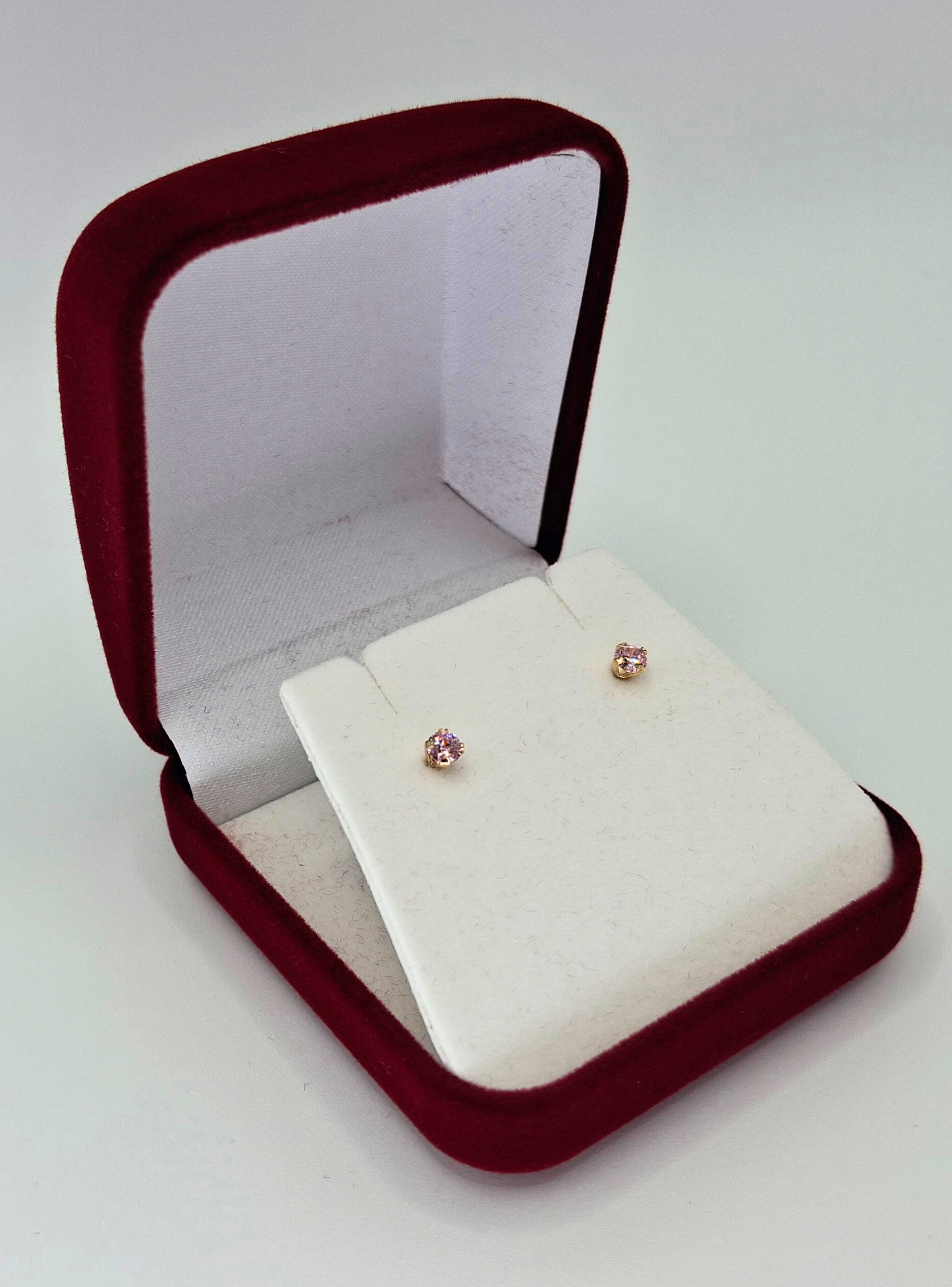 Aros abridores para bebé y niña, modelo grifa M rosa, oro 18k-3