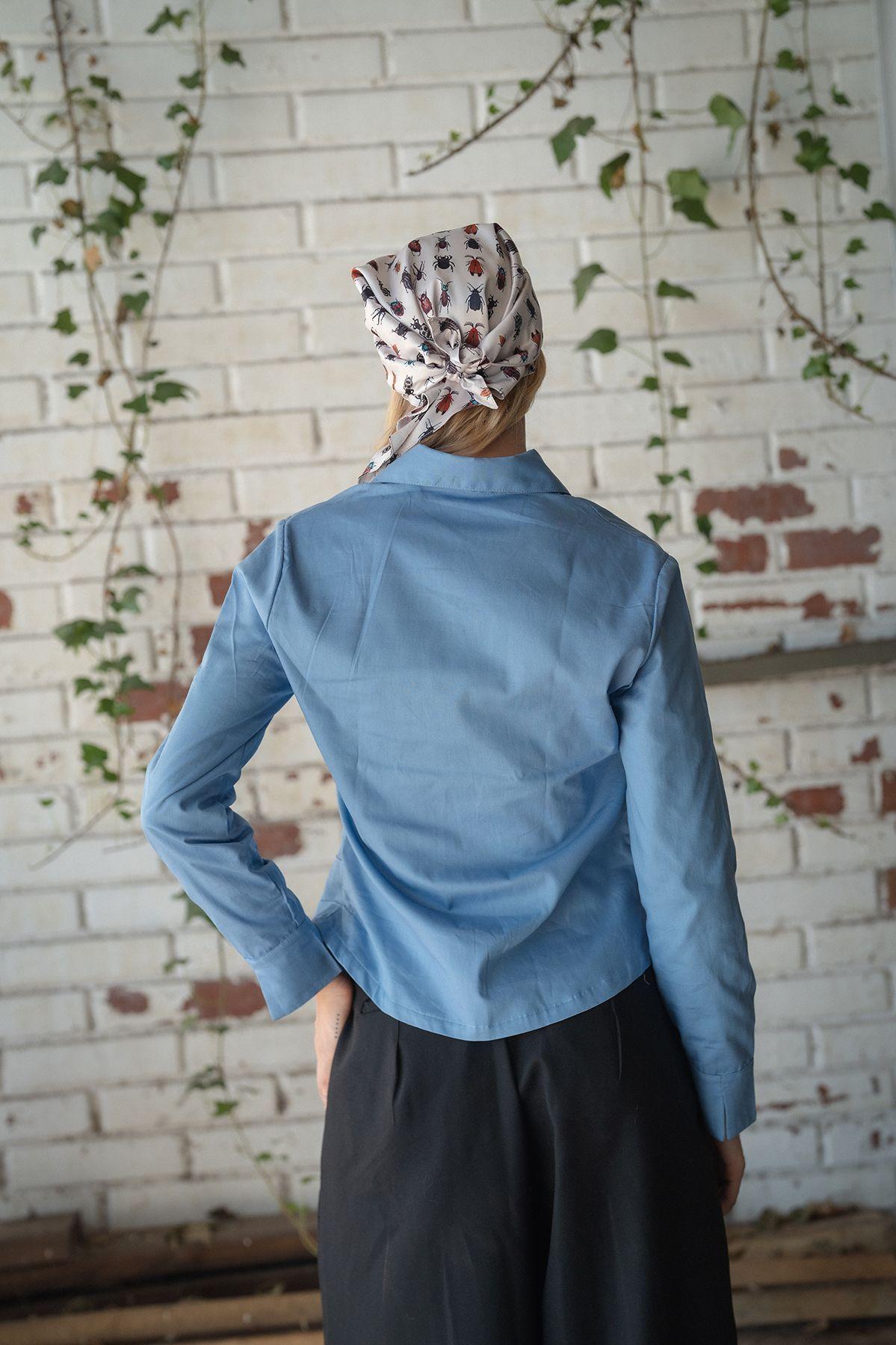 Blusa Asimetrica Dymusia Celeste-3