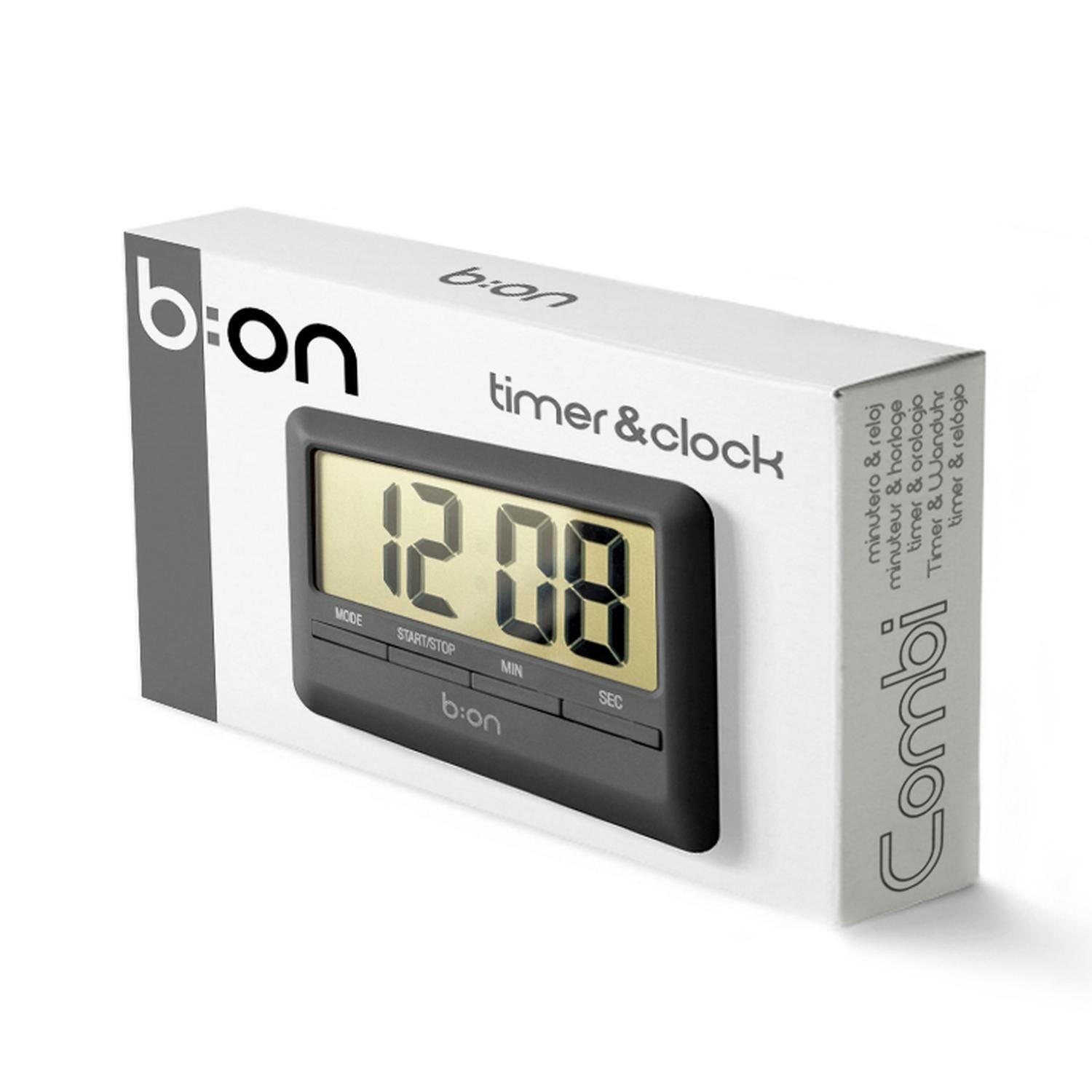Temporizador Magnetic Digital NegroTimer & Reloj Combi B:ON-1