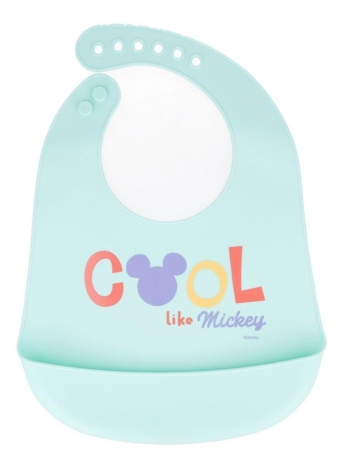Babero De Silicona Ajustables Con Recolector D Comida Disney-0