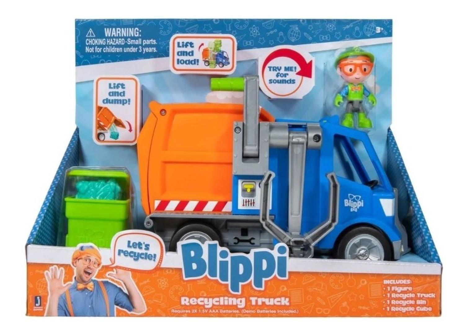 Blippi Camión De Reciclaje Incluye Una Figura Exclusiva-9