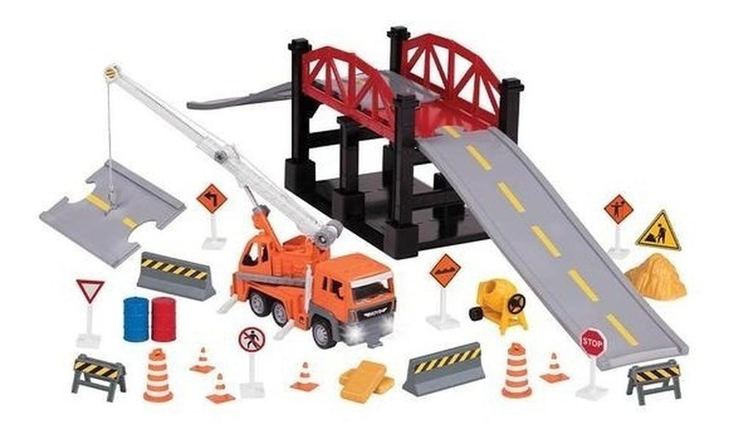 Set Construcción Incluye Grúa Con Luz Y Sonido - Driven-1