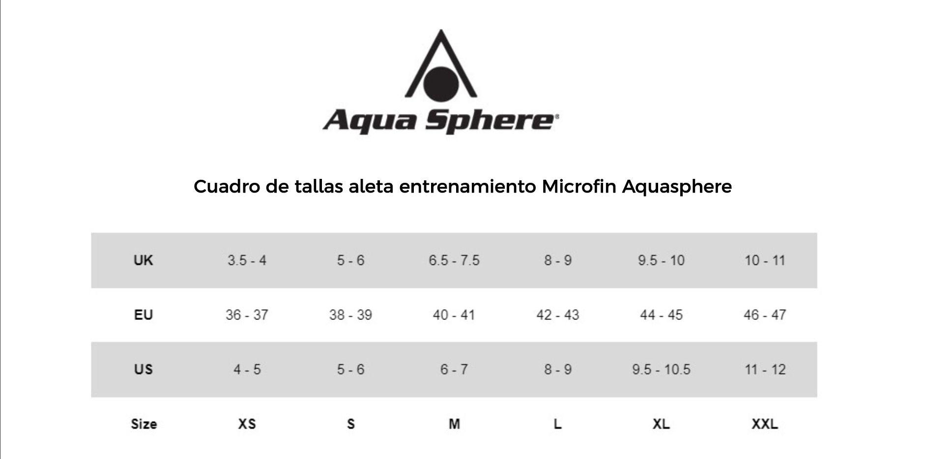 Aleta Natacion Aqua Sphere Microfin Hp Black 38/39-1