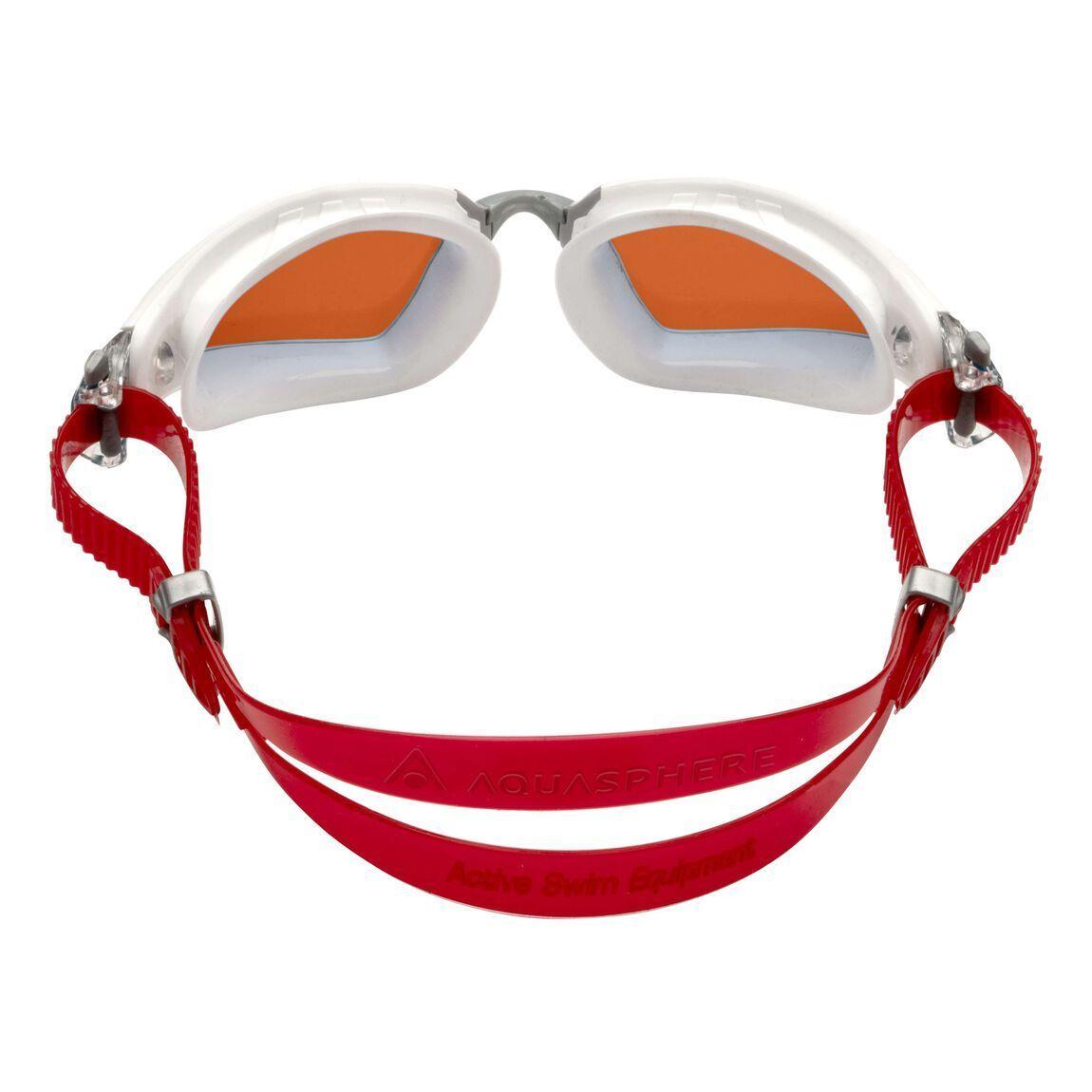 Gafas De Natación Kayenne Pro Bco/gris Lente Espejado Rojo-3