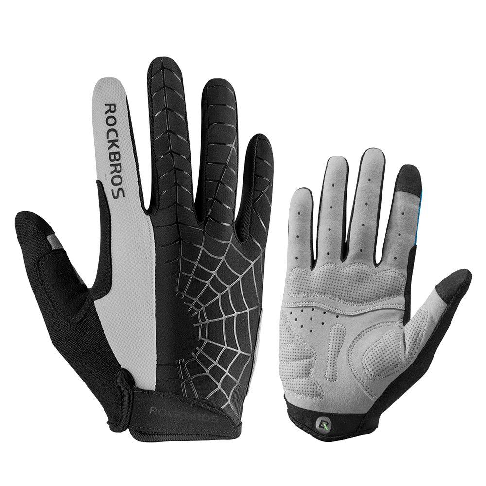 Guante Rockbros S-109-1bgr Dedos Largos Gris/negro-0