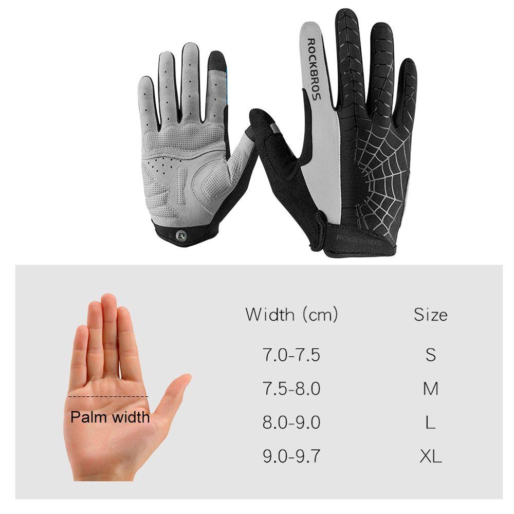 Guante Rockbros S-109-1bgr Dedos Largos Gris/negro-4