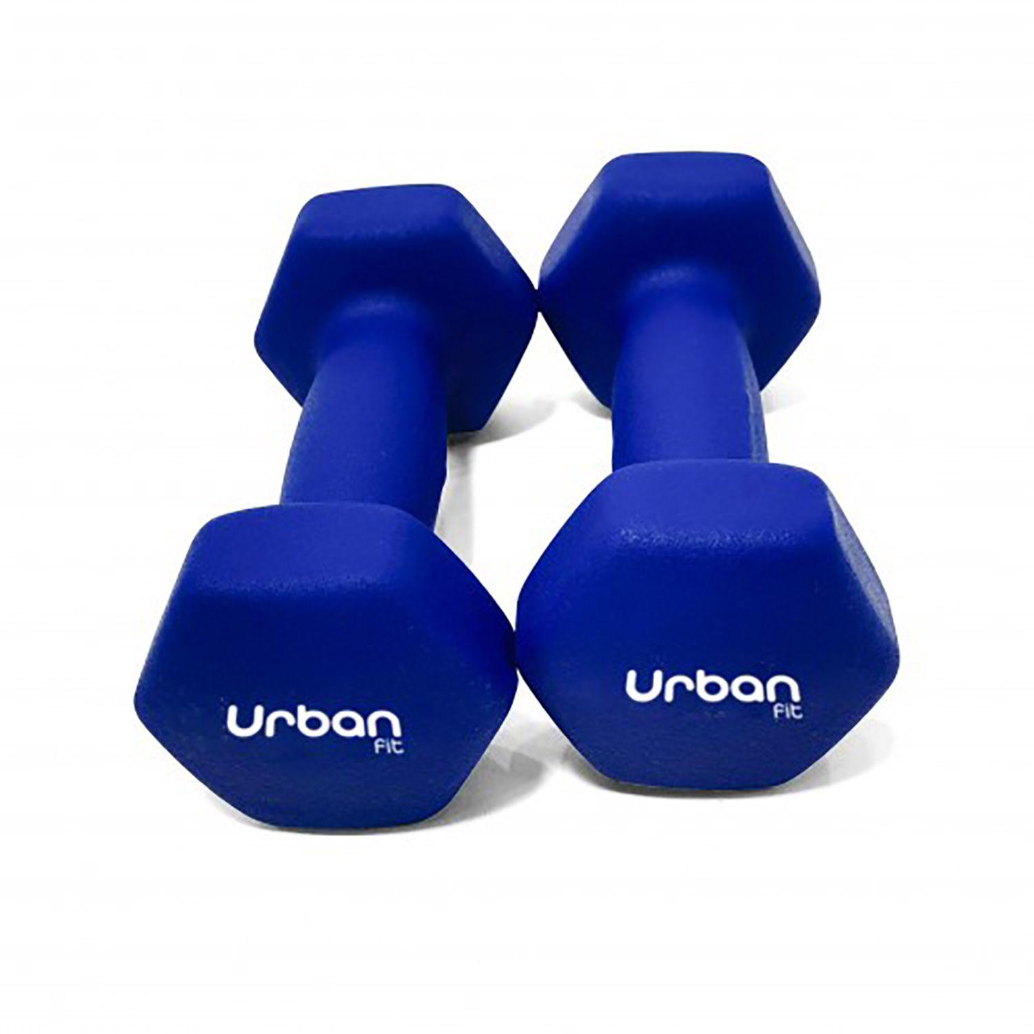 Par De Mancuernas Neopreno De 2 Kg Azul Urban Fit-0