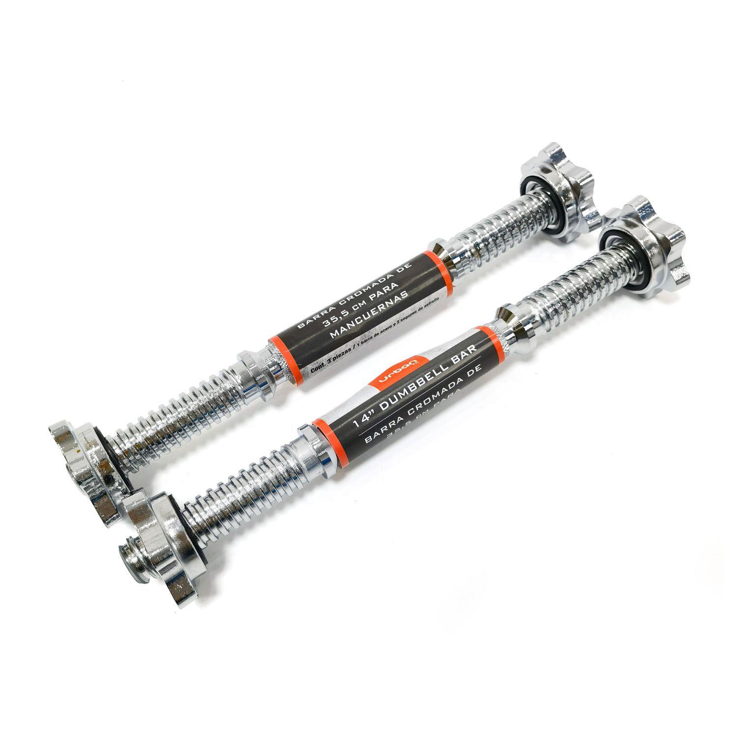 Barra Cromada De 35,5 Cm Para Mancuernas Urban Fit-2