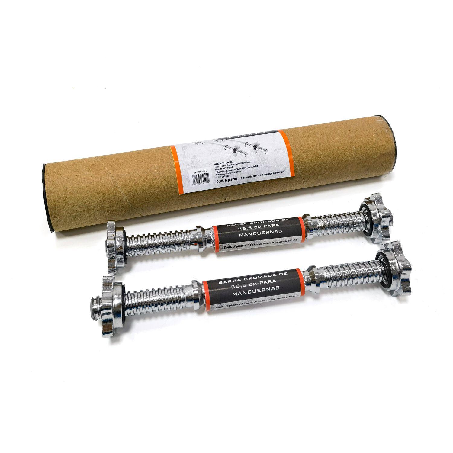 Barra Cromada De 35,5 Cm Para Mancuernas Urban Fit-1
