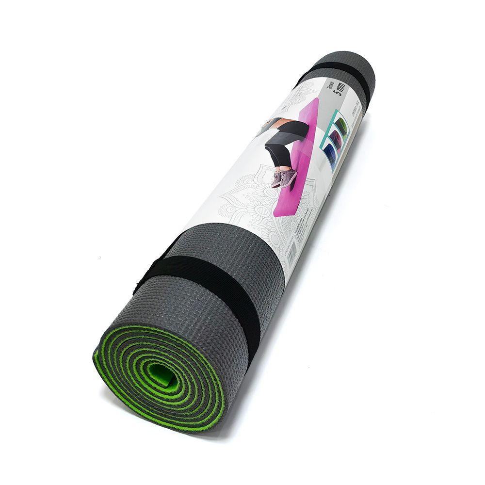 Mat Yoga Bicolor 5mm verde/gris Urban Fit-2