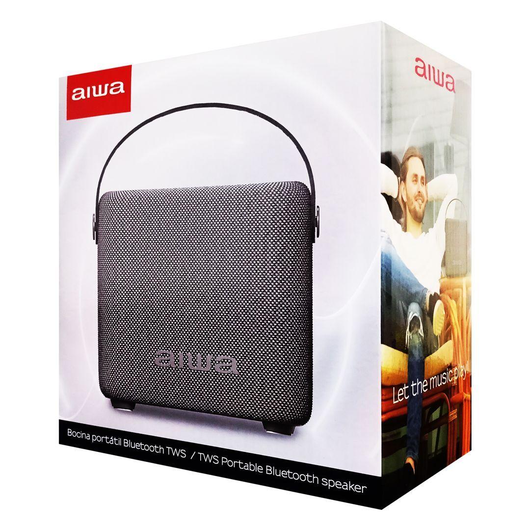 Parlante Portátil 7W. Bluetooth TWS - Recargable USB y con Radio / Aiwa Modelo AWSS70BTGB-6