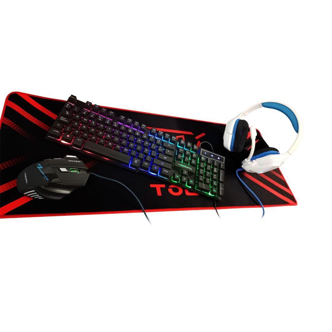 Kit Gamer RGB Togo Motomo  Audífonos + Mouse Pad + Teclado + Mouse-3