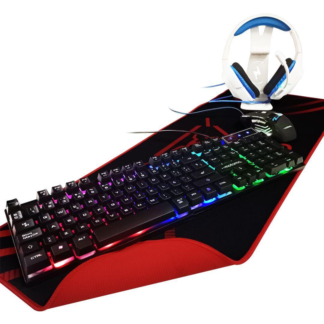 Kit Gamer RGB Togo Motomo  Audífonos + Mouse Pad + Teclado + Mouse-4