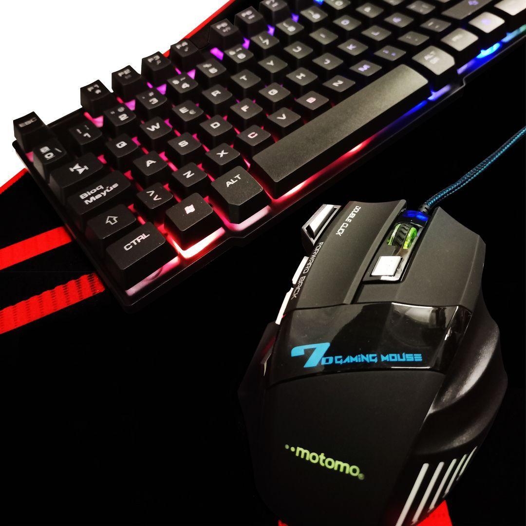 Kit Gamer RGB Togo Motomo  Audífonos + Mouse Pad + Teclado + Mouse-7