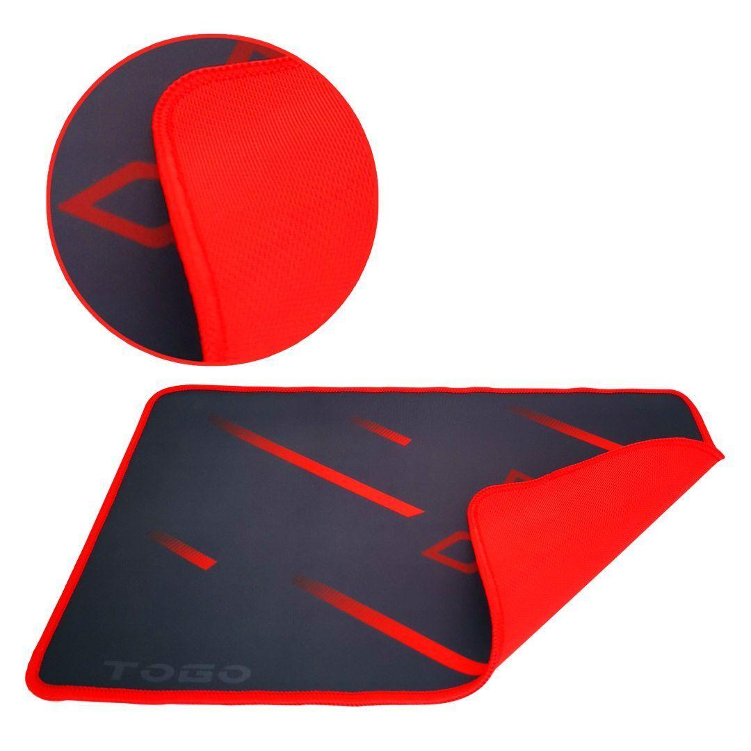 Mousepad Gamer Antideslizante TOGO 79 Negro Rojo 35cm x 25cm x 0.2cm-3