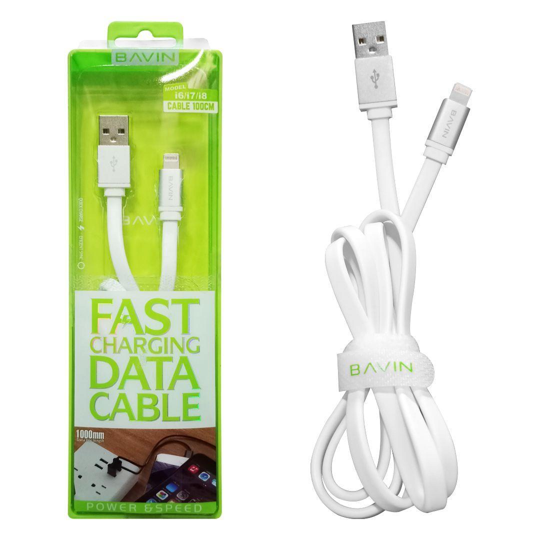 Cable de Carga Rápida 100 Cms. de Largo USB a Lightning - Bavin-3