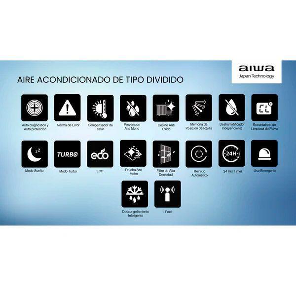 Aire Acondicionado Aiwa Split Inverter Frio Calor 18000btu AW-18INVG-5
