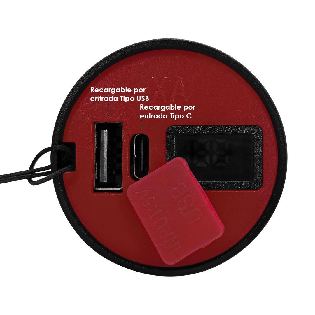 Linterna LED Recargable con Zoom, Visor de Carga y Power Bank / TGO Modelo XA-B707-3