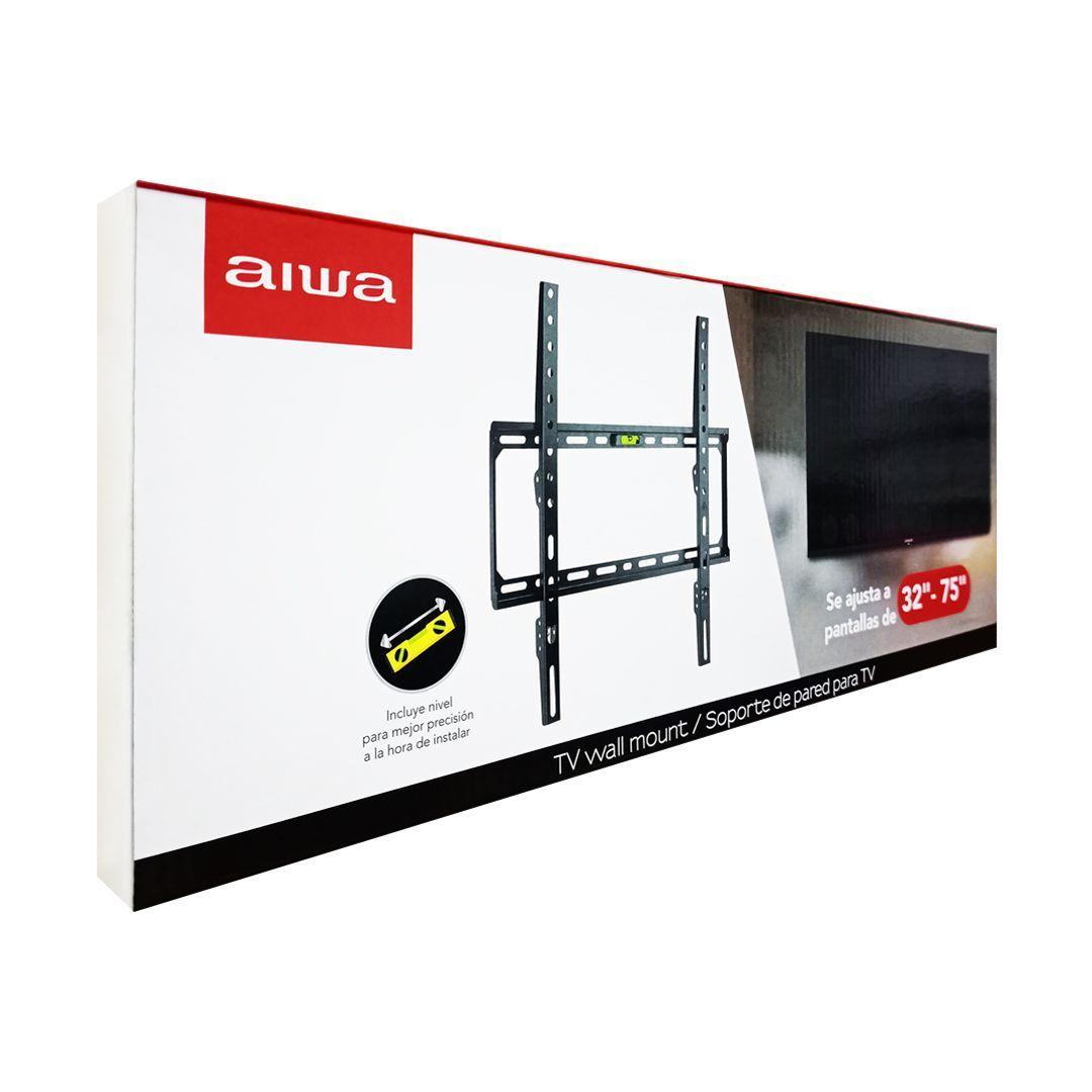 Soporte Fijo de Pared para Televisor (T.V.) de 32" a 75" (Pulgadas) / Aiwa Modelo AWSTVL4F-3