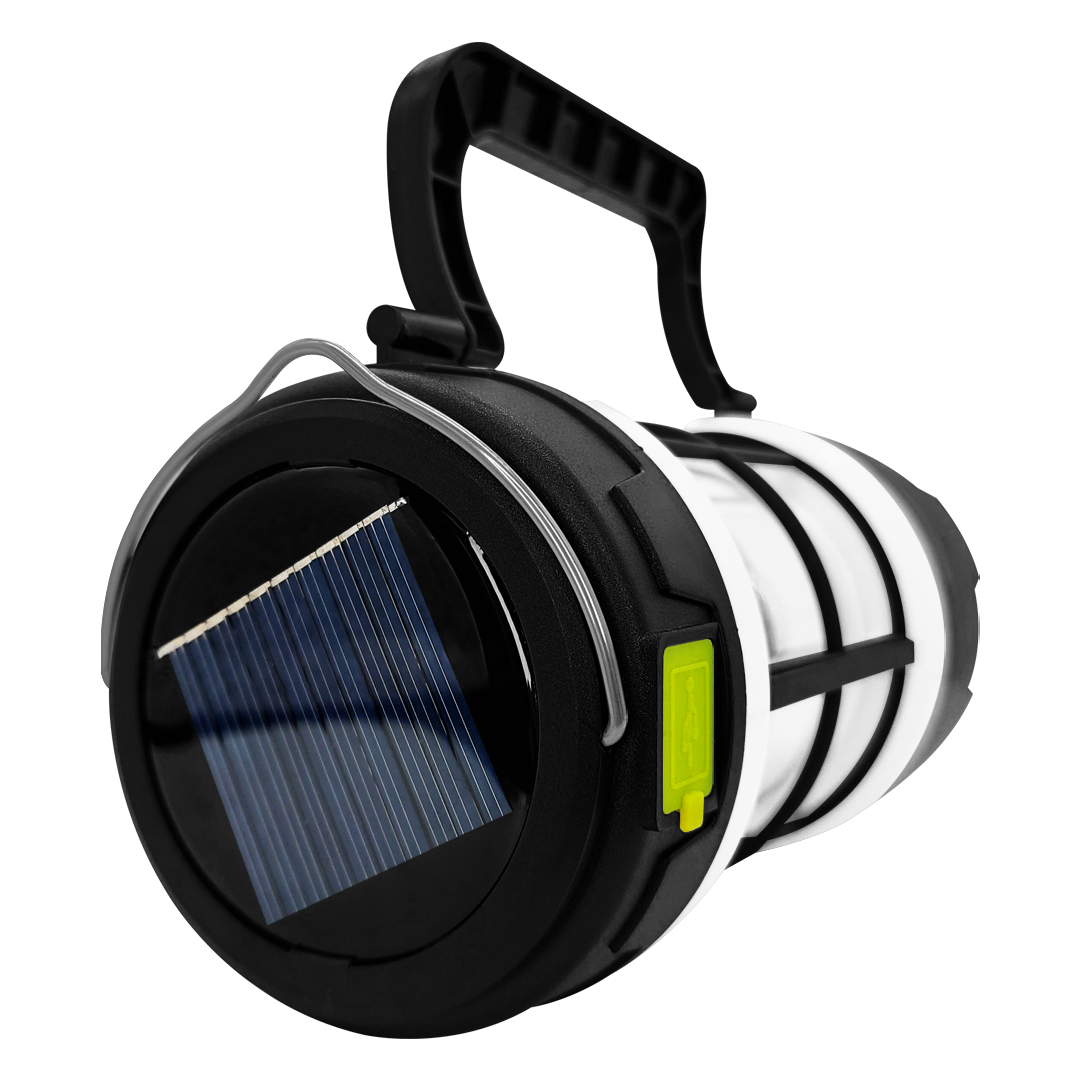 Linterna Portable Impermeable de Carga Solar para Camping - 10W. - 5 Modos de Luz / IRM-3