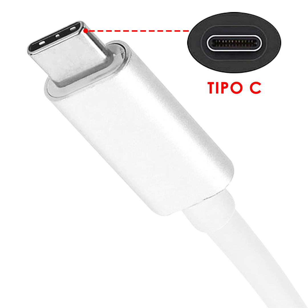 Cargador Certificado - 12W. Doble Puerto USB 2.1 - Con Cable Tipo USB a Tipo C / Motomo Modelo M 006-5