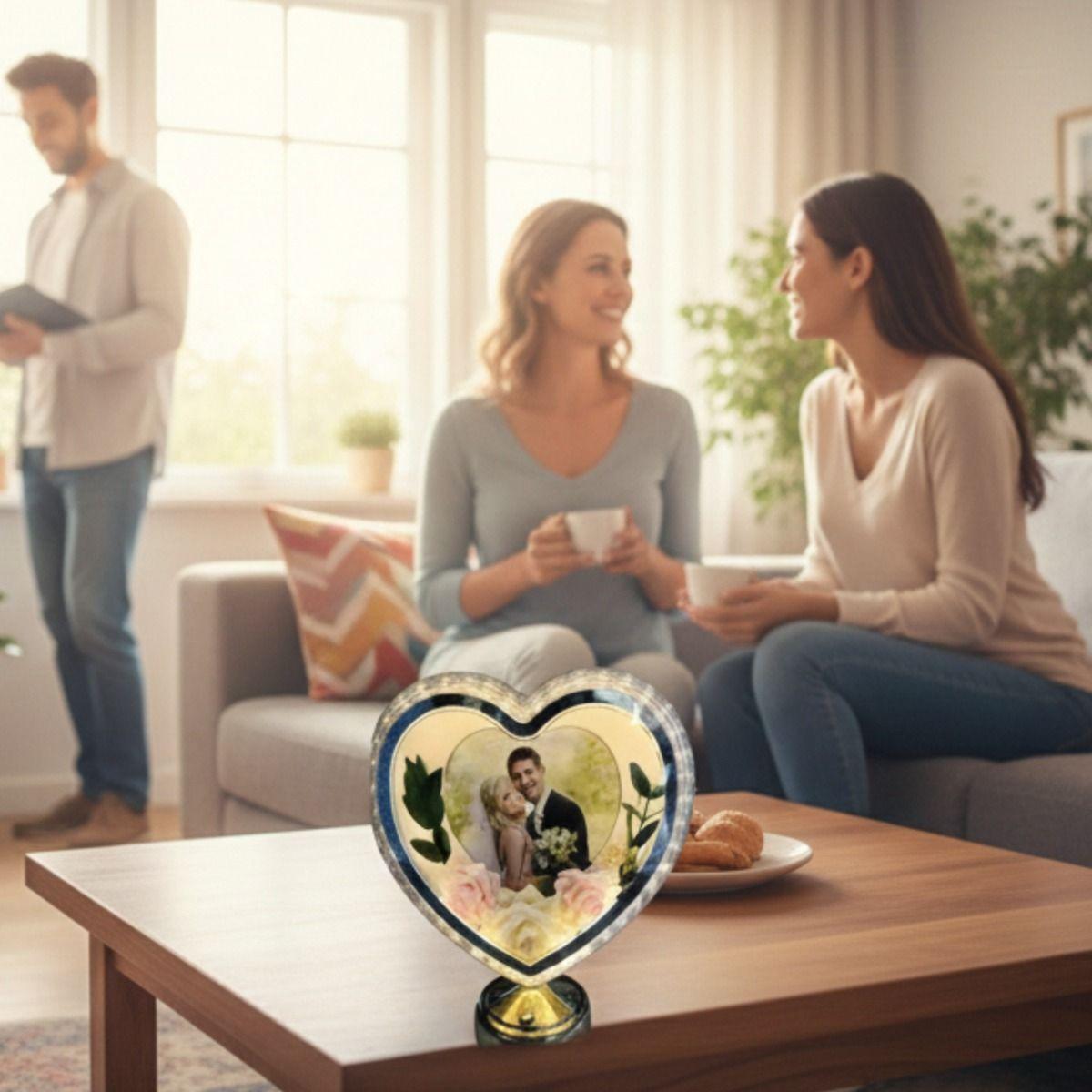 Portarretrato Foto Digital Luminoso Corazón Eterno Jhn-3