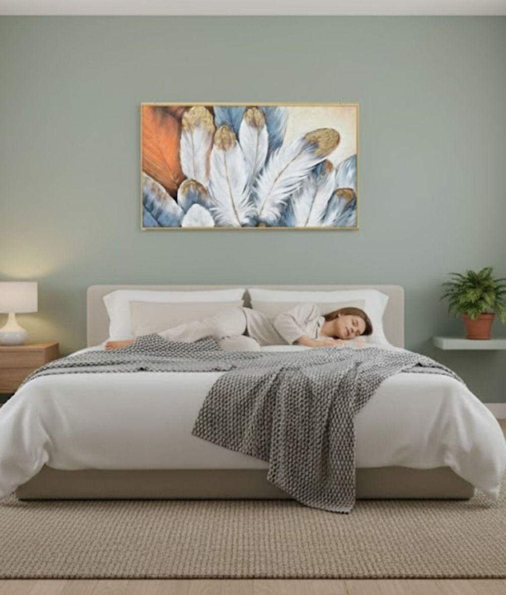 Cuadro Decorativo Plumas Abstractas Adorno Pared Jhn-2