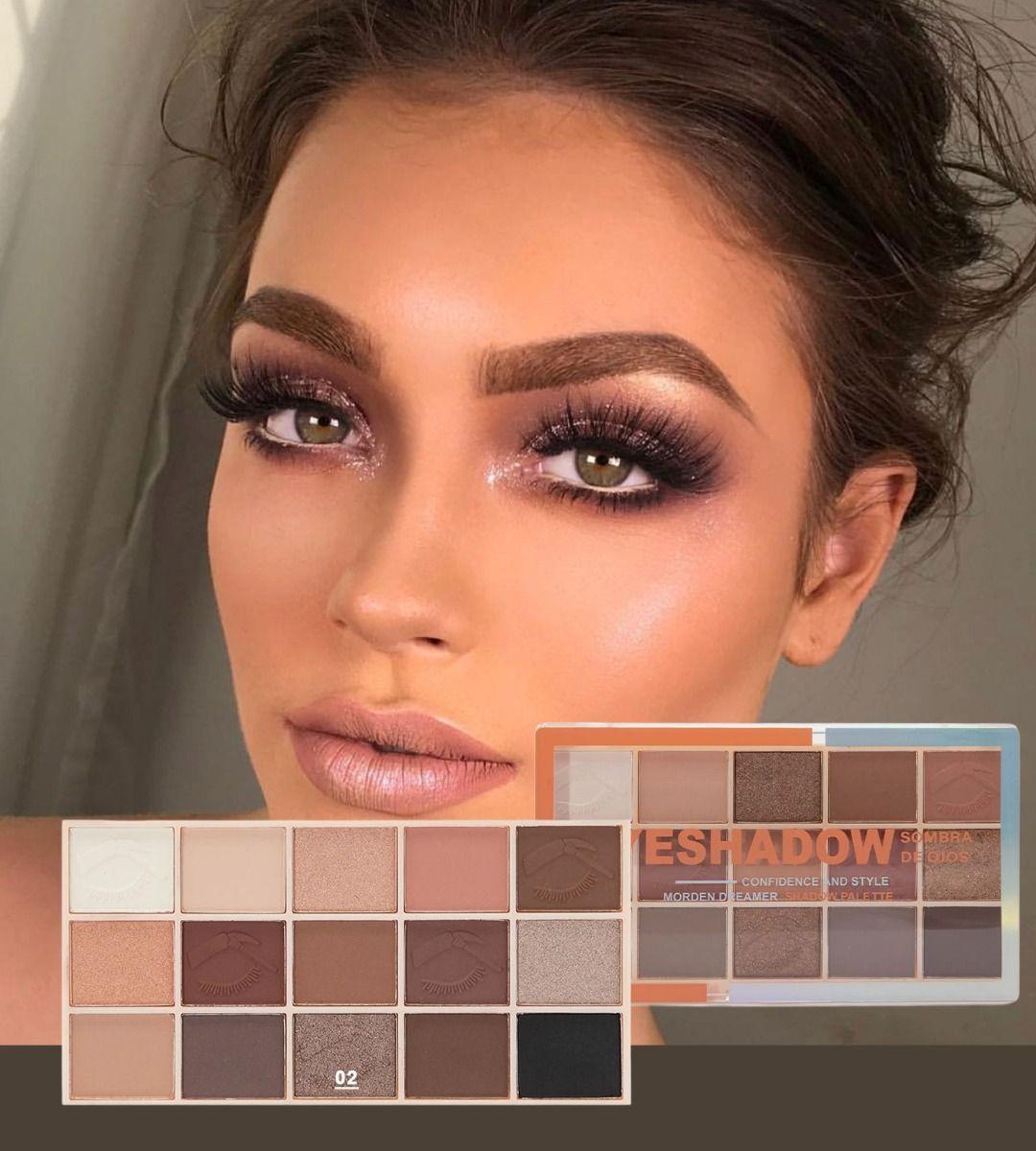 Set 2 Sombra Ojos Paleta 15 Tonos Vibrante Duradera Jhn-2