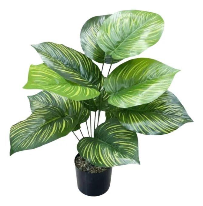 Planta Ornamental Artificial Follaje Exótico Maceta ALJ-0