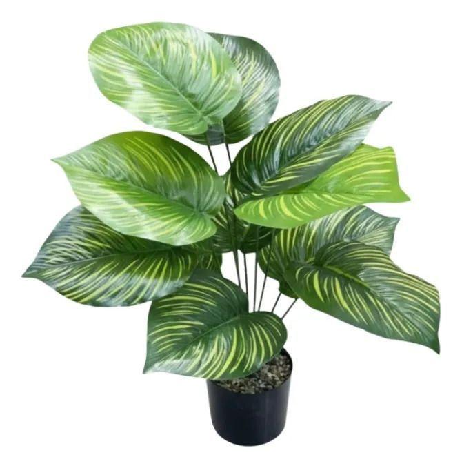Planta Ornamental Artificial Follaje Exótico Maceta ALJ-1