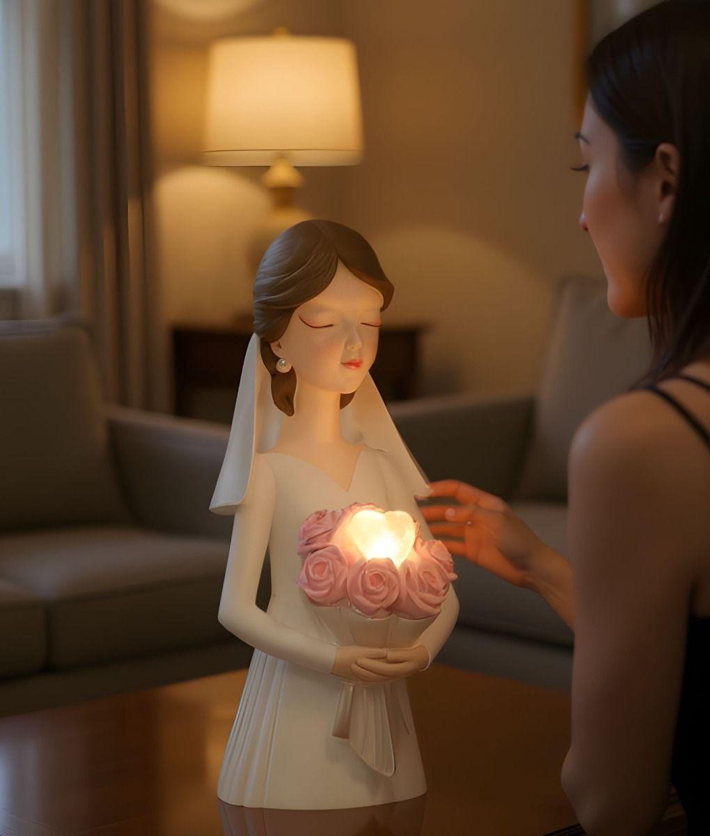 Estatua Figura Novia Decorativa Corazón Adorno Hogar Jhn-3